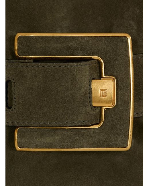 Balmain Metallic Anthem Belted Shoulder Bag