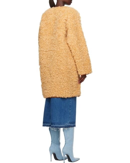 Stand Studio Blue Paola Cashmere Long-Sleeved Coat
