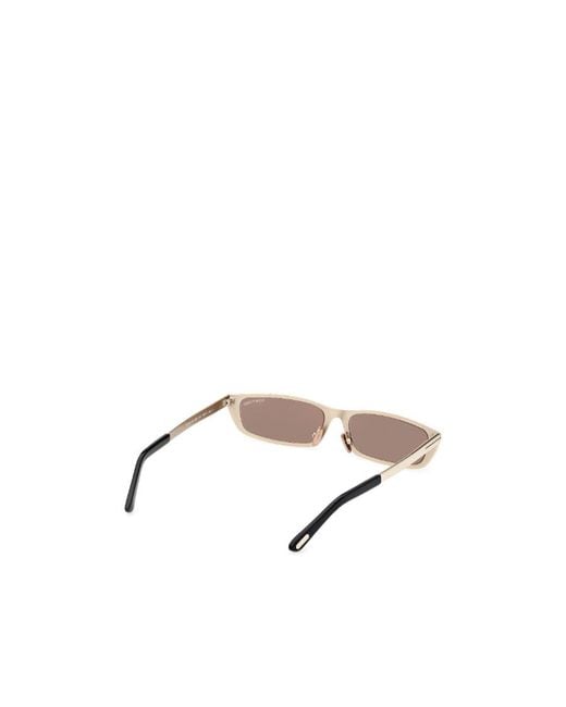 Tom Ford Natural Eyewear Everett Rectangular Frame Sunglasses