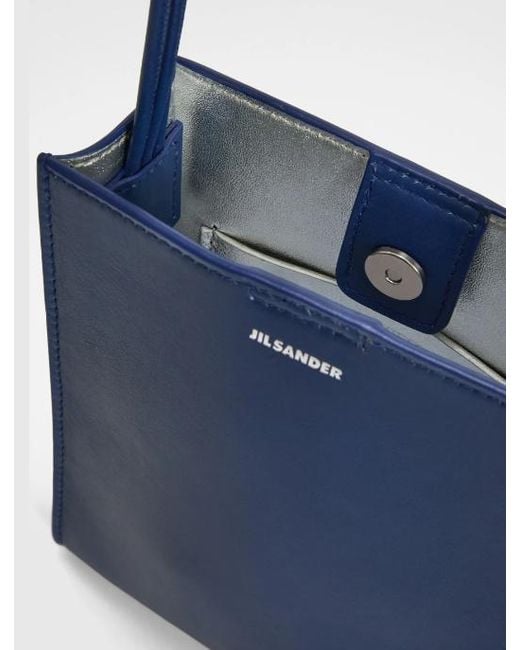 Jil Sander Blue Tangle Small Shoulder Bag