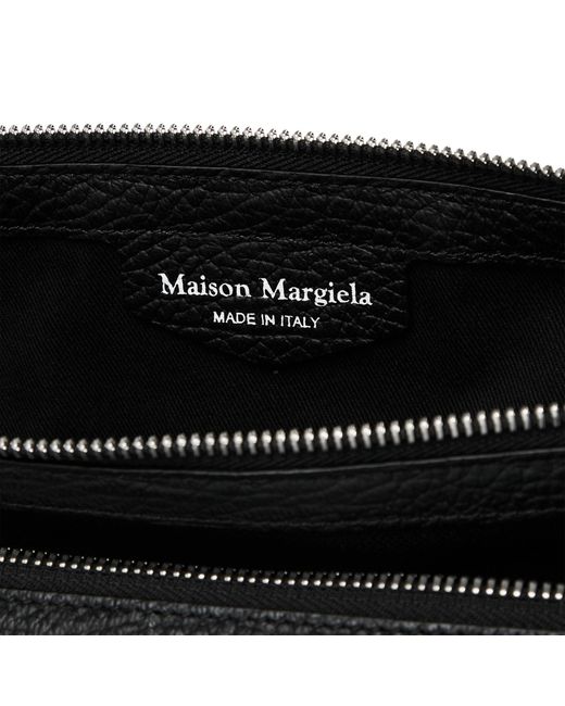 Maison Margiela Black Genuine Leather Baguette Underarm Bag
