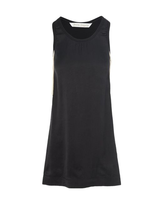 Palm Angels Black Sleeveless Sporty Midi Dress