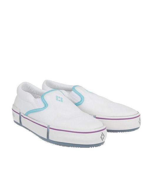 Marcelo Burlon White County Of Milan Logo Printed Slip-On Sneakers for men