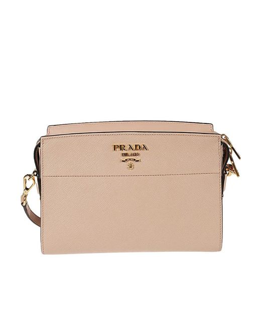 Prada Natural Logo Shoulder Bag