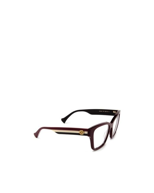 Gucci White Eyewear Rectangle Frame Glasses