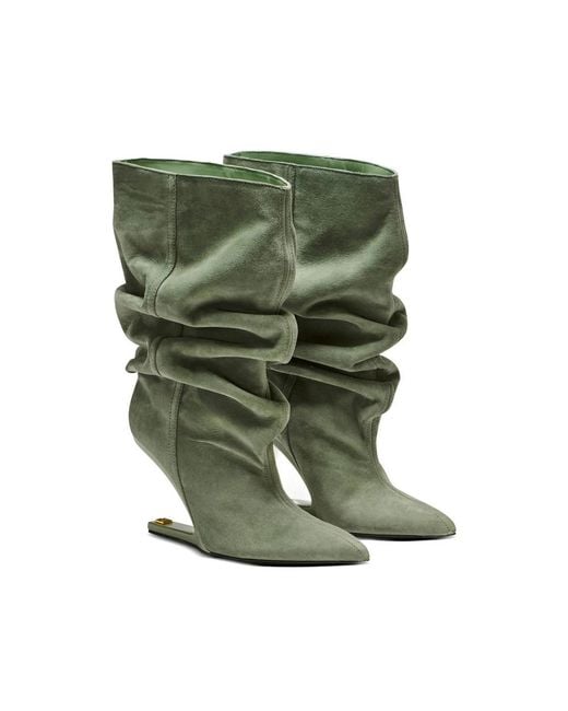 Balmain Green No Wedge Ankle Boots