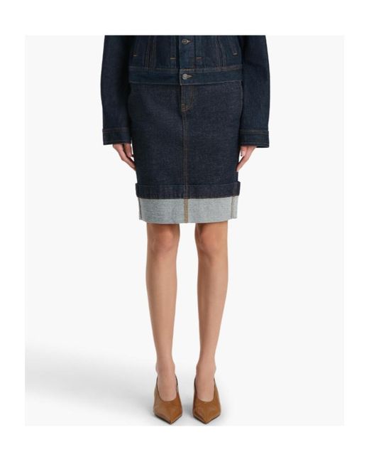 Khaite Blue Kendra Skirt