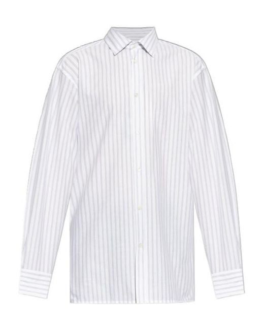 Maison Margiela White Striped Shirt for men