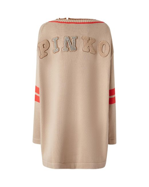 Pinko Pink Varsity-Style Cardigan