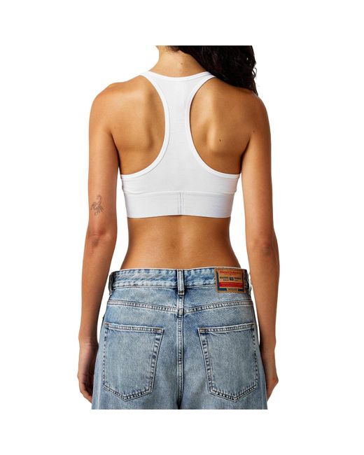 DIESEL White Slim-Strap Top
