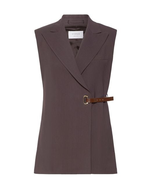 Sportmax Brown Spxgettone Spxgettone Sleeveless Blazer