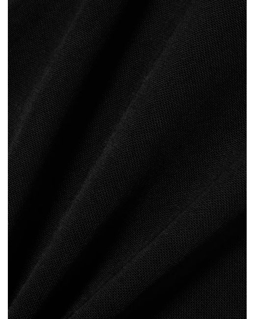 Nili Lotan Black Ranni One-Shoulder Knit Dress