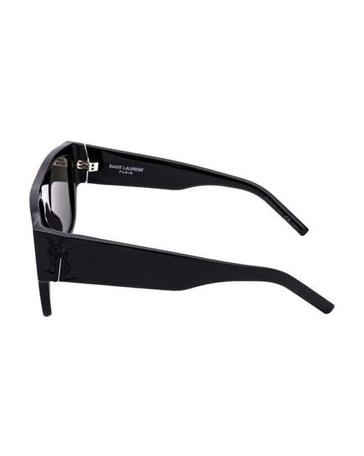 Saint Laurent Gray Logo Sunglasses for men