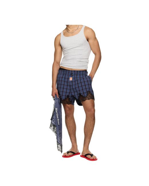 Martine Rose Blue French Knickers Shorts for men