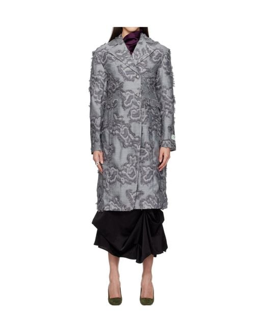 Ganni Gray Wool Blend Coat