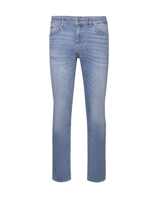 Boss Blue Belt-Loop Jeans for men