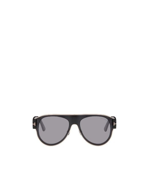 Tom Ford Metallic Logo Sunglasses for men