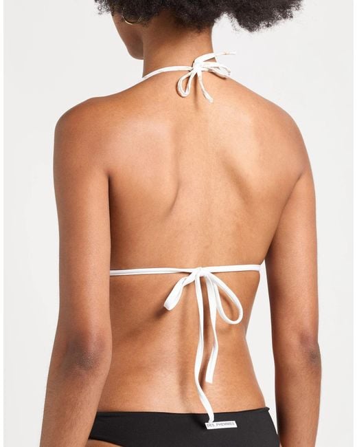 Max Mara White Triangle Bikini Top