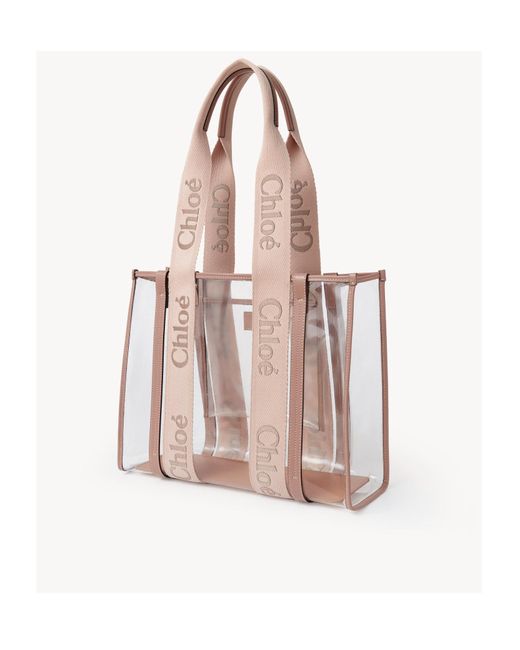 Chloé White Chloé Woody Tote Bag