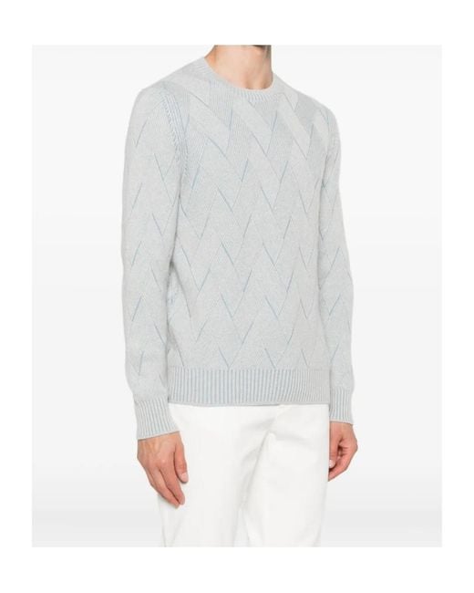 Gran Sasso White Long-Sleeved Knitwear for men