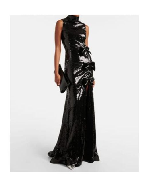 Rebecca Vallance Black Sequined Dress