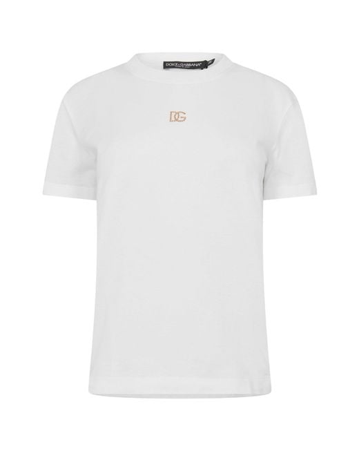 Dolce & Gabbana White Logo T-Shirt