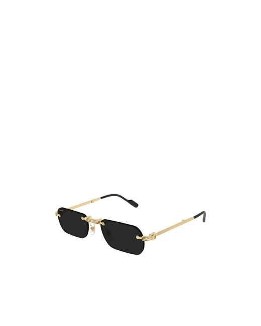 Cartier White Rectangular Rimless Sunglasses for men