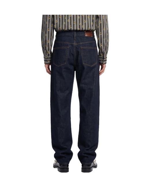 Dries Van Noten Blue Belt-Loop Jeans for men