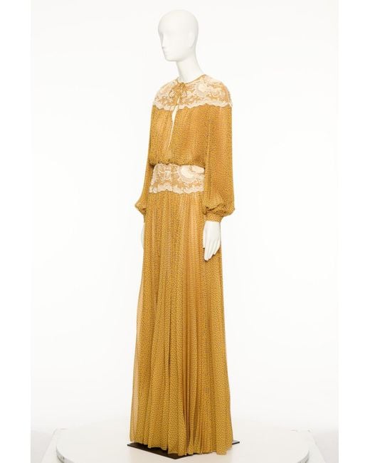 Valentino Metallic Long Sleeve Dress
