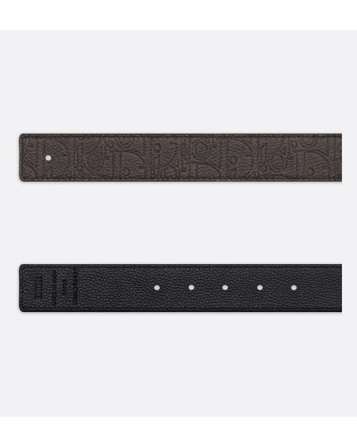 Dior White Reversible Belt Strap for men