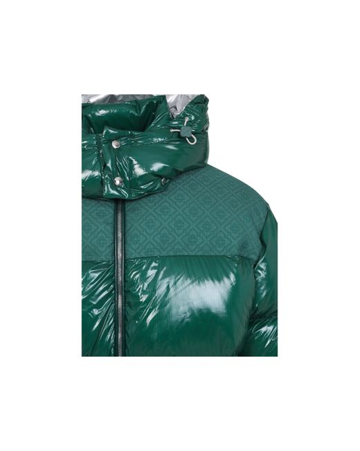 Casablanca Green Logo Hood Down Jacket for men