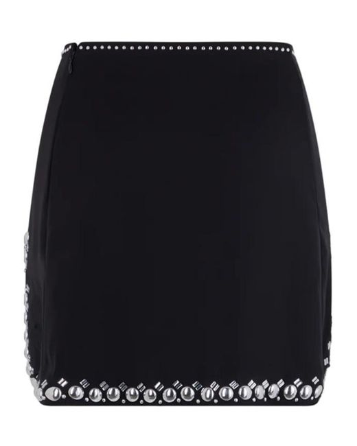 Rabanne Black Embellished Mini Skirt