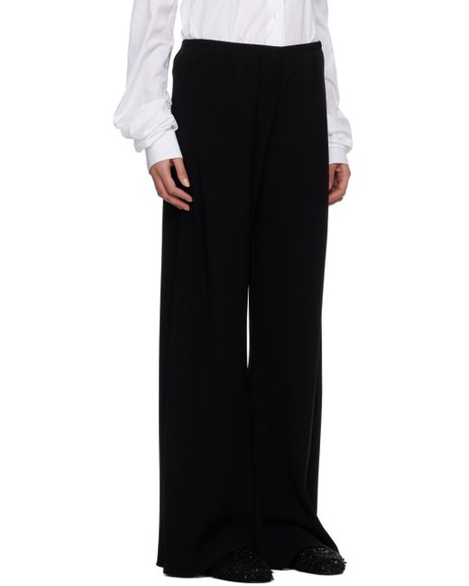 The Row Black Gala Wide-Leg Trousers