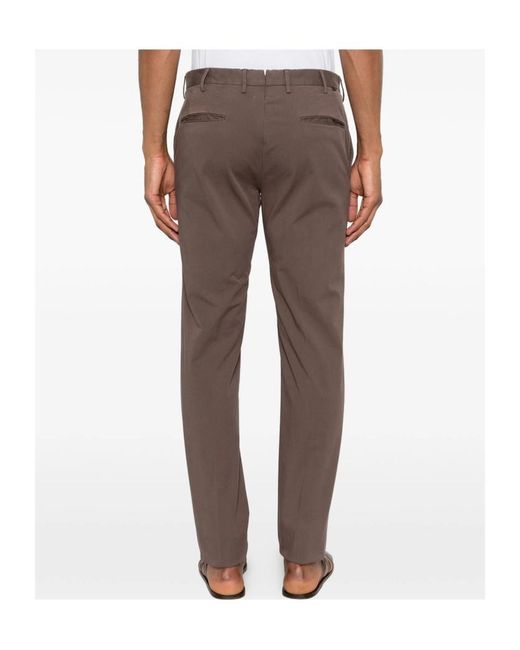 Incotex Brown Pattern 30 Slim Fit Pants for men