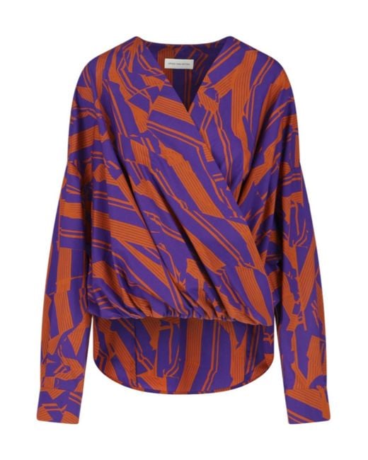 Dries Van Noten Red Printed Shirt
