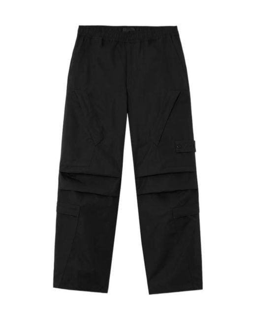 Stone Island Black Loose-Fit Cargo Trousers for men