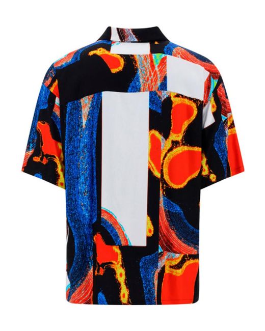 Ambush Blue Graphic-Print Short-Sleeved Shirt for men