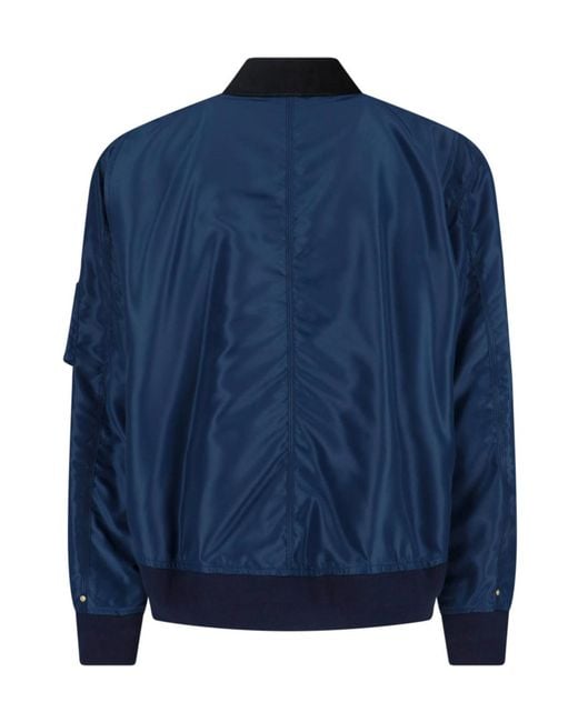 Sacai Blue X Carhartt Wip Logo Patch Twill Duck Jacket for men