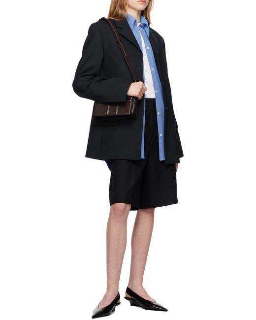 Totême Black Totême T-Flap Mini Crossbody Bag