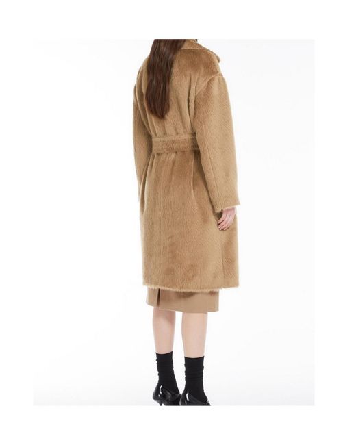 Max Mara Natural Studio Ottanta Belted Long-Sleeved Coat