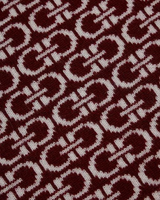 Ferragamo Purple Logo Knitted Scarf