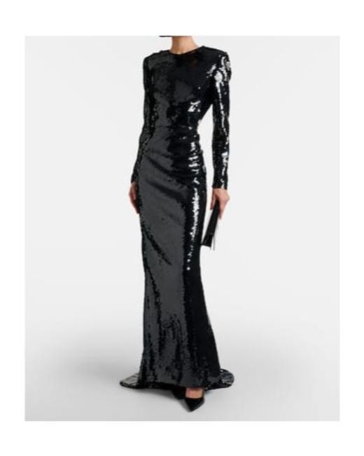 Stella McCartney Black Sequined Gown