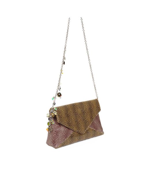 Dries Van Noten Brown Dot Patterned Large Envelope Shoulder Bag
