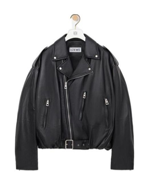 Loewe Black Zipped Belted Jacket for men