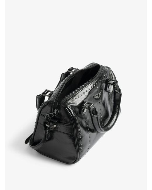 Zadig & Voltaire Black Sunny Xs Vibe Studed Top Handle Tote Bag