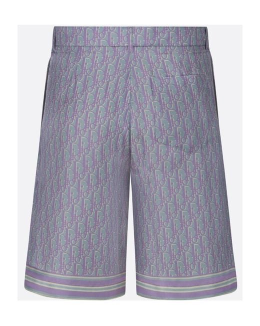 Dior Blue Oblique Bermuda Shorts for men