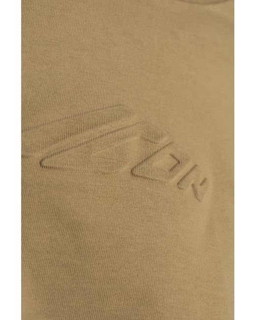 DSquared² Natural Logo Embossed Cropped T-Shirt
