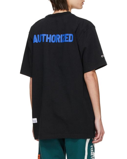 Heron Preston Black Logo Print Short-Sleeved T-Shirt for men