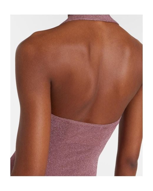 AYA MUSE Pink Knitted Sequined Dress
