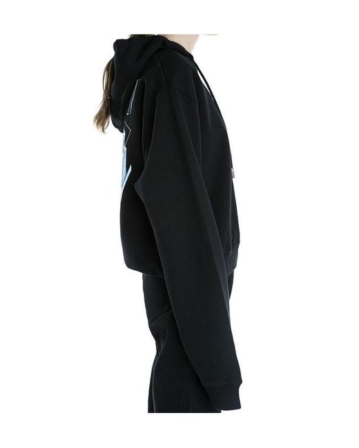 Off-White c/o Virgil Abloh Black Microenvironment Crop Hoodie